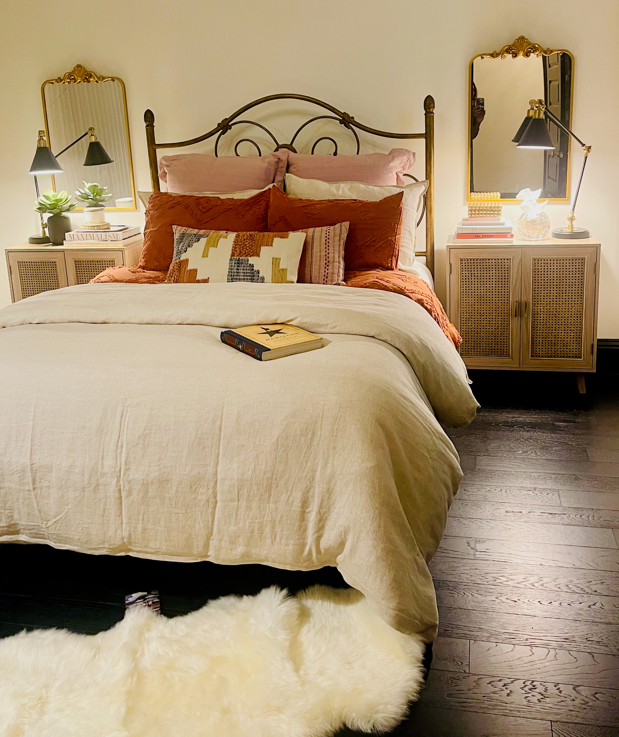 Tailored neutral bedroom interior